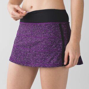 Lululemon Pace Rival Skirt II Flashback Static Powdered Rose Tender Violet
